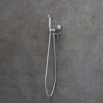 Смеситель Lemark (Лемарк) Solo с гигиеническим душем, встраиваемый (LM7173C) хром