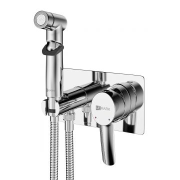Смеситель Lemark (Лемарк) Atlantiss с гигиеническим душем встраиваемый (LM3259C) хром