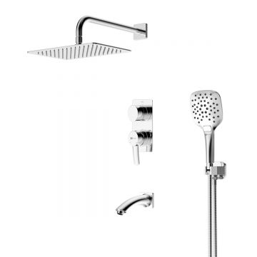 Смеситель Lemark (Лемарк) Atlantiss для ванны и душа встраиваемый (LM3242C) хром