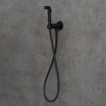 Смеситель Lemark (Лемарк) Solo с гигиеническим душем, встраиваемый (LM7171B) черный