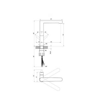 Смеситель для раковин Ravak (Равак) Puri PU 016.20 X070183 без донного клапана, черный матовый