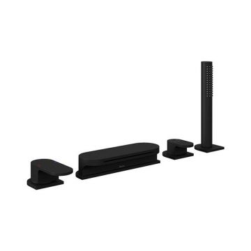 Смеситель для ванн Ravak (Равак) Chrome CR 025.20BL X070445 установка на борт, черный матовый