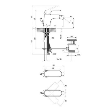 Смеситель для биде Ravak (Равак) Flat FL 055.00 X070122, хром