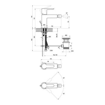 Смеситель для биде Ravak (Равак) Puri PU 055.00 X070144, хром