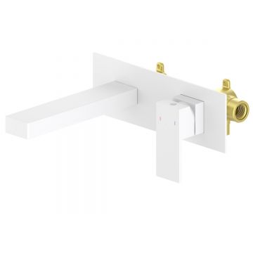 Смеситель для раковины встроенный Timo (Тимо) Selene белый матовый (2071/16SM)