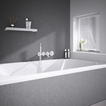 Смеситель встроенный для ванны с душем с термостатотом Timo (Тимо) Saona белый матовый (2324/16YSM)