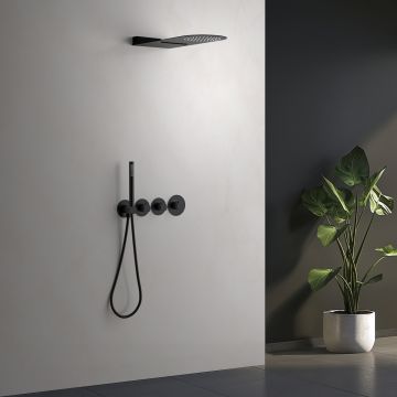 Душевая система встроенная с термостатом Timo (Тимо) Saona черный (SX-2350/03SM)