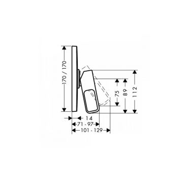 Смеситель для душа Hansgrohe (Хансгрое) Axor Urquiola 11625000 хром
