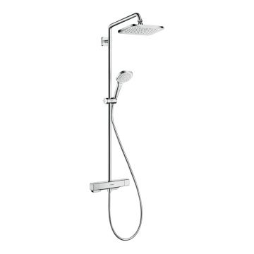 Душевая система Hansgrohe (Хансгрое) Showerpipe Croma E 280 1jet с термостатом для душа EcoSmart 27660000 хром