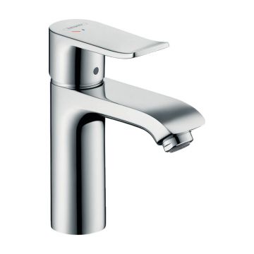 Смеситель для раковины Hansgrohe (Хансгрое) Metris 110 CoolStart со сливным гарнитуром 31121000 хром