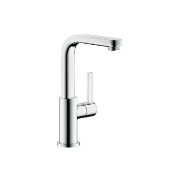 Смеситель для раковины Hansgrohe (Хансгрое) Metris S поворотный излив 120° 31159000 хром