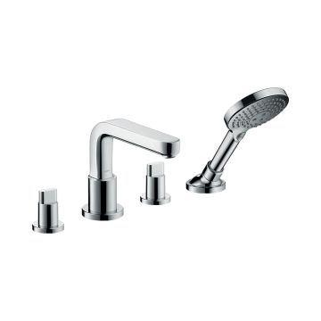 Смеситель на край ванны Hansgrohe (Хансгрое) Metris S на 4 отверстия 31446000 хром