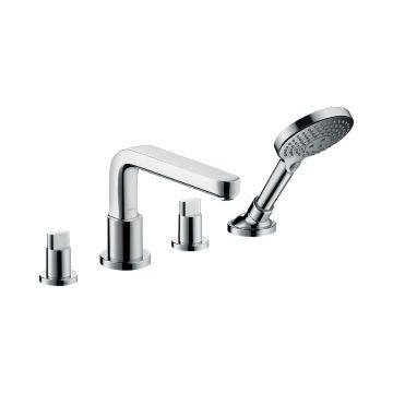 Смеситель на край ванны Hansgrohe (Хансгрое) Metris S на 4 отверстия 31447000 хром