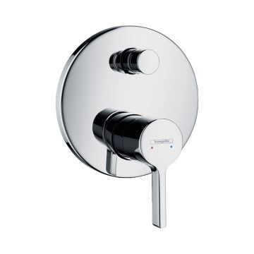 Смеситель для ванны Hansgrohe (Хансгрое) Metris S со встроенной защитной комбинацией в соот. с EN1717 31466000 хром