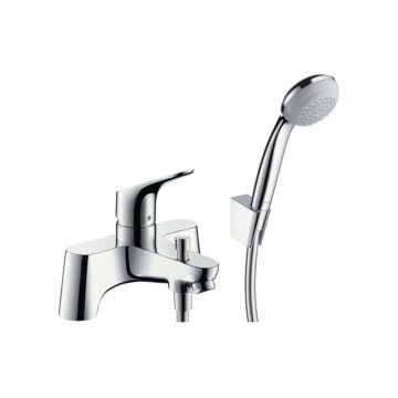 Смеситель на борт ванны Hansgrohe (Хансгрое) Focus на 2 отверстия с душевым набором 31521000 хром