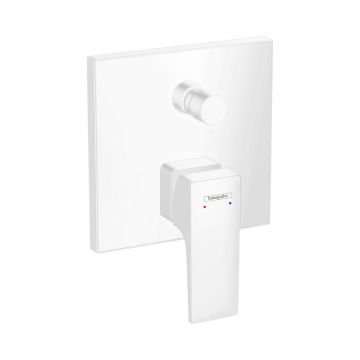 Смеситель для ванны Hansgrohe (Хансгрое) Metropol с рычаговой рукояткой со встроенной защитной комбинацией 32546700 белый матовый