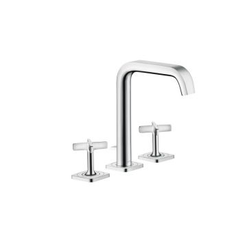 Смеситель для раковины Hansgrohe (Хансгрое) Axor Citterio E на 3 отверстия 170 с отдельными розетками 36108000 хром