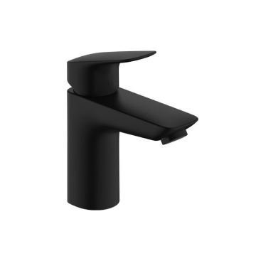 Смеситель для раковины Hansgrohe (Хансгрое) Logis 100 однорычажный с донным клапаном 71100670 черный матовый