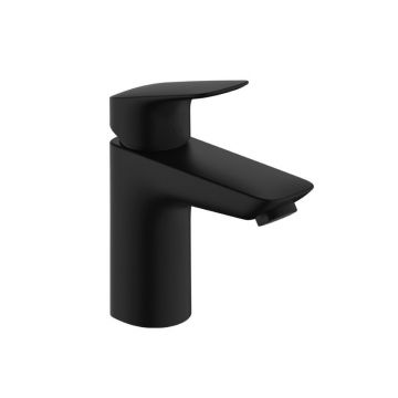 Смеситель для раковины Hansgrohe (Хансгрое) Logis 100 однорычажный без донного клапана 71101670 черный матовый