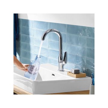Смеситель для раковины Hansgrohe (Хансгрое) Novus 240 без сливного гарнитура 71128000 хром