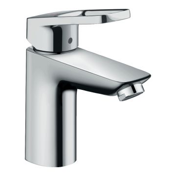 Смеситель для раковины Hansgrohe (Хансгрое) Logis Loop 100 однорычажный CoolStart со сливным гарнитуром 71154000 хром