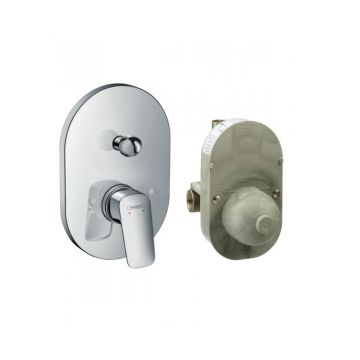 Смеситель для ванны Hansgrohe Logis однорычажный 71409000 хром (комплект скрытая 31741180 и внешняя 71406000 части)
