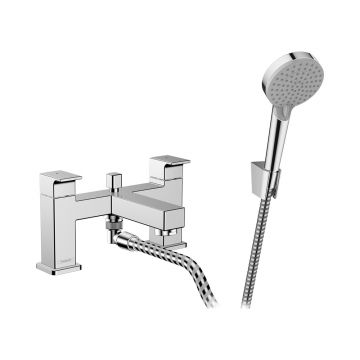 Смеситель на край ванны Hansgrohe Vernis Shape на 2 отверстия и ручной душ Vernis Blend Vario 71462000 хром