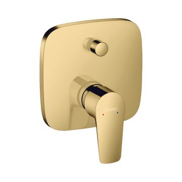 Смеситель для ванны Hansgrohe (Хансгрое) Talis E однорычажный скрытый монтаж со встроенной защитной комбинацией 71474990 полированное золото