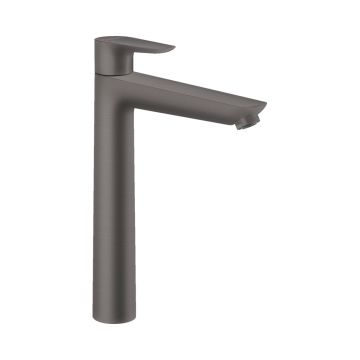 Смеситель для раковины Hansgrohe (Хансгрое) Talis E 240 однорычажный со сливным гарнитуром 71716340 шлифованный черный хром