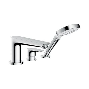 Смеситель на край ванны Hansgrohe (Хансгрое) Talis E на 3 отверстия71730000 хром