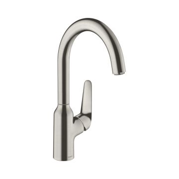 Смеситель для кухни Hansgrohe (Хансгрое) Focus M42 однорычажный 220 1jet 71802800 сталь