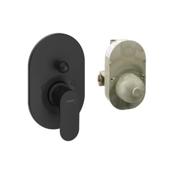 Смеситель для ванны Hansgrohe (Хансгрое) Rebris S скрытого монтажа 72448670 черный матовый