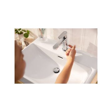 Смеситель для раковины Hansgrohe (Хансгрое) Rebris S 110 CoolStart со сливным гарнитуром 72519000 хром