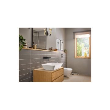 Смеситель для раковины Hansgrohe (Хансгрое) Rebris E настенный скрытого монтажа 72568670 черный матовый