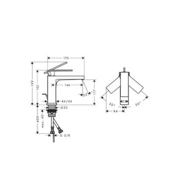 Смеситель для раковины Hansgrohe (Хансгрое) Tecturis E CoolStart EcoSmart 73010000 хром