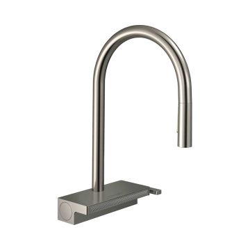 Смеситель для кухни Hansgrohe (Хансгрое) Aquno Select M81 однорычажный 170 с вытяжным душем 3jet sBox 73831800 сталь