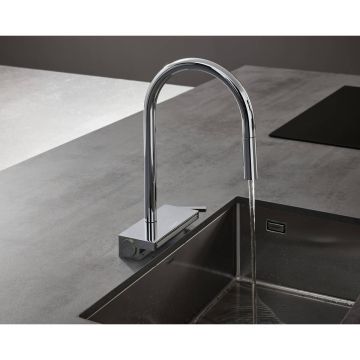 Смеситель для кухни Hansgrohe (Хансгрое) Aquno Select M81 однорычажный 170 с вытяжным душем 3jet 73837000 хром