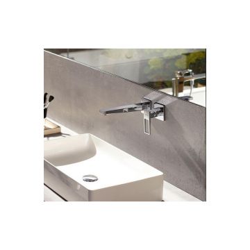 Смеситель для раковины Hansgrohe Metropol однорычажный настенный излив 165 мм с рукояткой-петлей 74525000 хром