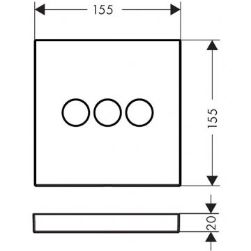 Запорный вентиль Hansgrohe (Хансгрое) ShowerSelect, с переключением на 3 выхода, цвет: хром 15764000