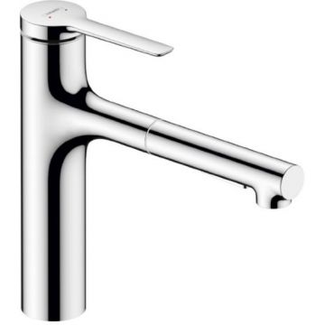 Смеситель Hansgrohe (Хансгрое) Zesis для кухни, 1 отверстие, с вытяжным душем, sВох litе, цвет: хром 74804000