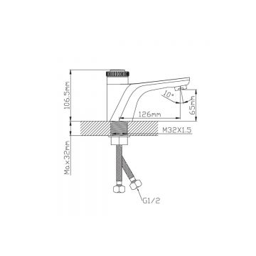 Смеситель для раковины Potato (Потато) P10388BL, черный