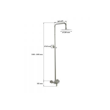 Душевая стойка Potato (Потато) P34310S, сатин