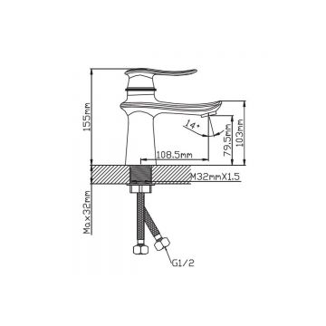 Смеситель для раковины Potato (Потато) P10139, хром