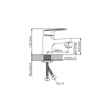 Смеситель для раковины Potato (Потато) P10162, хром
