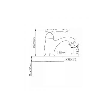 Смеситель для раковины Potato (Потато) P10275, хром