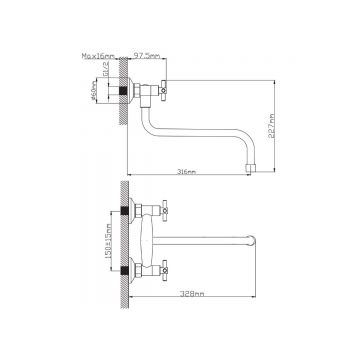 Смеситель для кухни Potato (Потато) P46357S, сатин