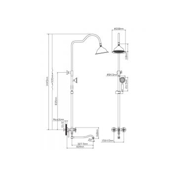 Душевая стойка Potato (Потато) P35314, хром