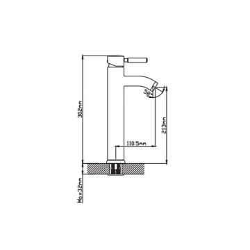 Смеситель для раковины Potato (Потато) P13711-4, золото