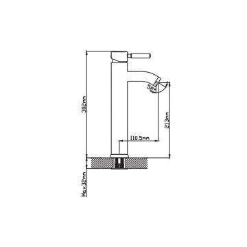 Смеситель для раковины Potato (Потато) P13711, хром