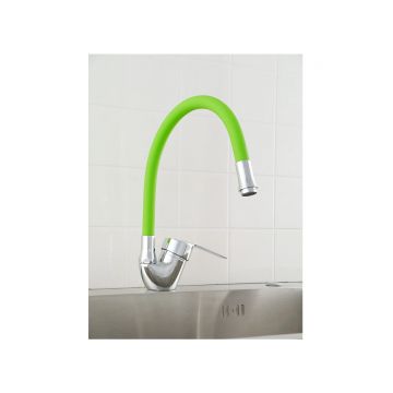 Смеситель для кухни Potato (Потато) P58278-11N, хром, зеленый